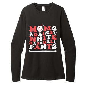 Moms Against White Baseball Pants Baseball Season Mom Womens CVC Long Sleeve Shirt