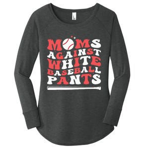 Moms Against White Baseball Pants Baseball Season Mom Women's Perfect Tri Tunic Long Sleeve Shirt