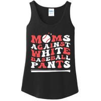 Moms Against White Baseball Pants Baseball Season Mom Ladies Essential Tank