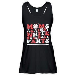 Moms Against White Baseball Pants Baseball Season Mom Ladies Essential Flowy Tank