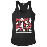 Moms Against White Baseball Pants Baseball Season Mom Ladies PosiCharge Competitor Racerback Tank