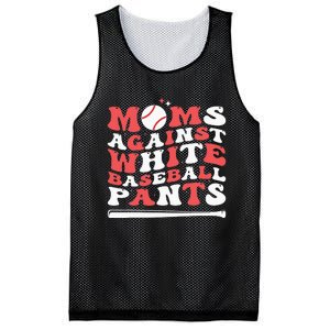 Moms Against White Baseball Pants Baseball Season Mom Mesh Reversible Basketball Jersey Tank