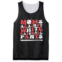 Moms Against White Baseball Pants Baseball Season Mom Mesh Reversible Basketball Jersey Tank