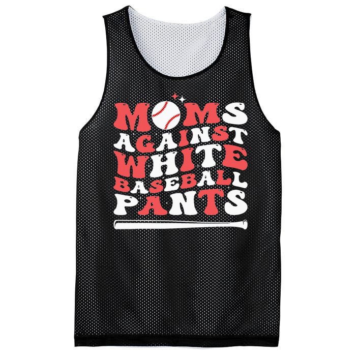 Moms Against White Baseball Pants Baseball Season Mom Mesh Reversible Basketball Jersey Tank