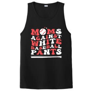 Moms Against White Baseball Pants Baseball Season Mom PosiCharge Competitor Tank