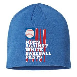 Moms Against White Baseball Pants Funny Baseball Mama Lover Gift Sustainable Beanie