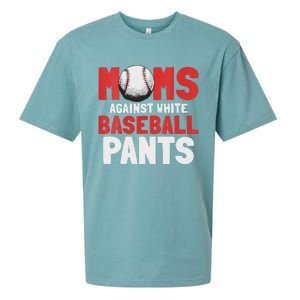 Moms Against White Baseball Pants Funny Saying Sueded Cloud Jersey T-Shirt