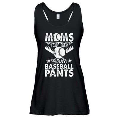 Moms Against White Baseball Pants Funny Baseball Mom Humor Ladies Essential Flowy Tank