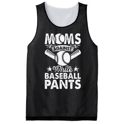 Moms Against White Baseball Pants Funny Baseball Mom Humor Mesh Reversible Basketball Jersey Tank