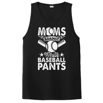 Moms Against White Baseball Pants Funny Baseball Mom Humor PosiCharge Competitor Tank