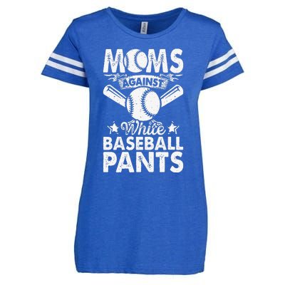 Moms Against White Baseball Pants Funny Baseball Mom Humor Enza Ladies Jersey Football T-Shirt