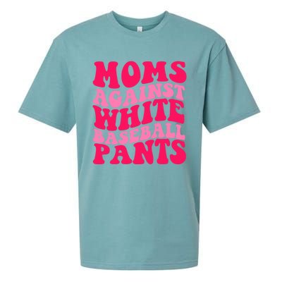 Moms Against White Baseball Pants Funny Groovy Sports Mama Cute Gift Sueded Cloud Jersey T-Shirt