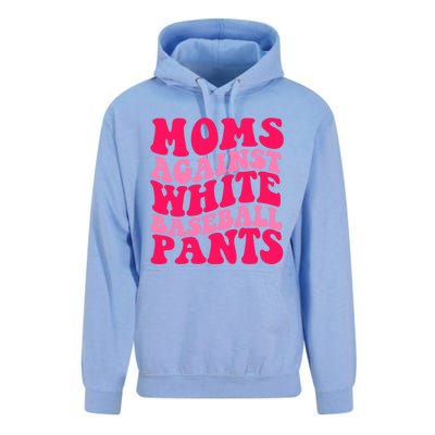 Moms Against White Baseball Pants Funny Groovy Sports Mama Cute Gift Unisex Surf Hoodie