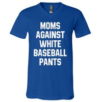 Moms Against White Baseball Pants Vintage Cute Gift V-Neck T-Shirt