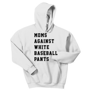 Moms Against White Baseball Pants Kids Hoodie