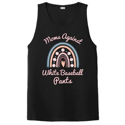 Moms Against White Baseball Pants Funny Baseball Mom Rainbow Funny Gift PosiCharge Competitor Tank