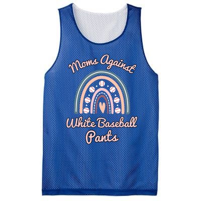 Moms Against White Baseball Pants Funny Baseball Mom Rainbow Funny Gift Mesh Reversible Basketball Jersey Tank