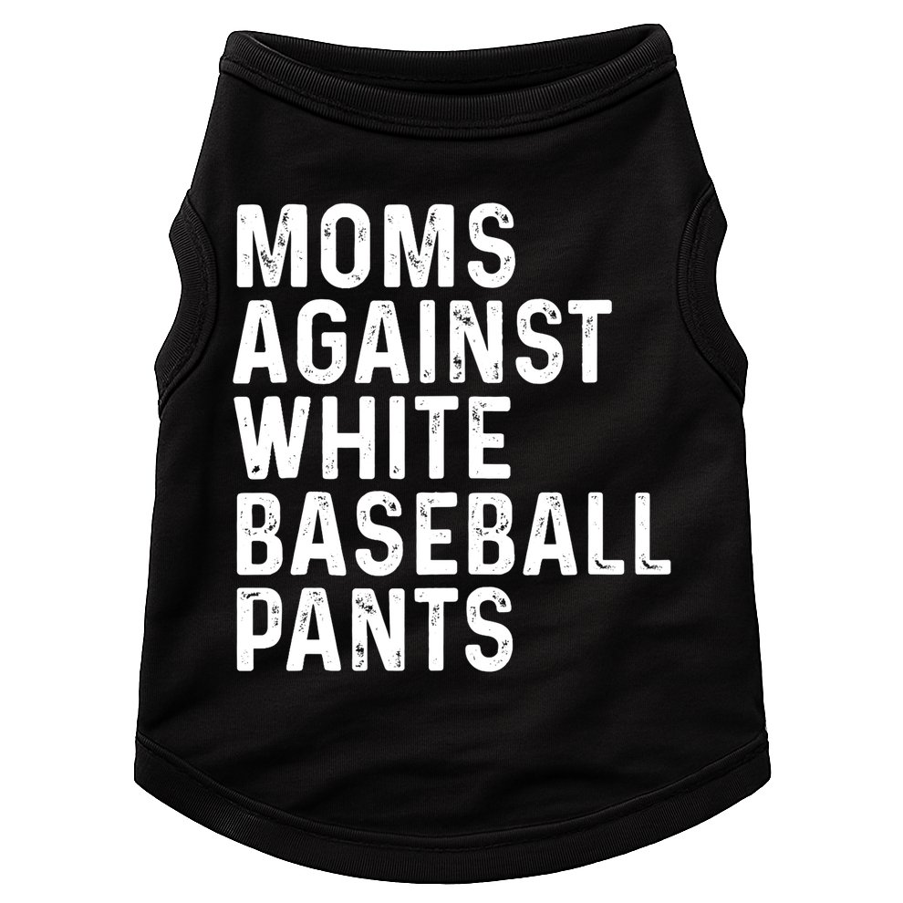 Moms Against White Baseball Pants Tank Top Doggie Tank