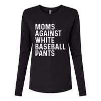 Moms Against White Baseball Pants Tank Top Womens Cotton Relaxed Long Sleeve T-Shirt