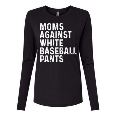 Moms Against White Baseball Pants Tank Top Womens Cotton Relaxed Long Sleeve T-Shirt