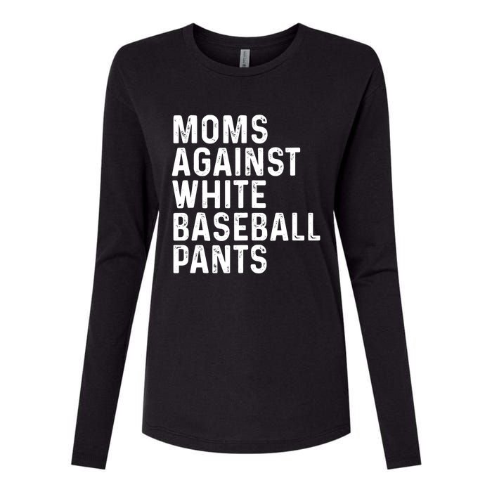 Moms Against White Baseball Pants Tank Top Womens Cotton Relaxed Long Sleeve T-Shirt