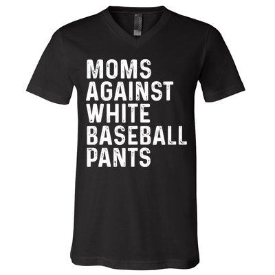 Moms Against White Baseball Pants Tank Top V-Neck T-Shirt