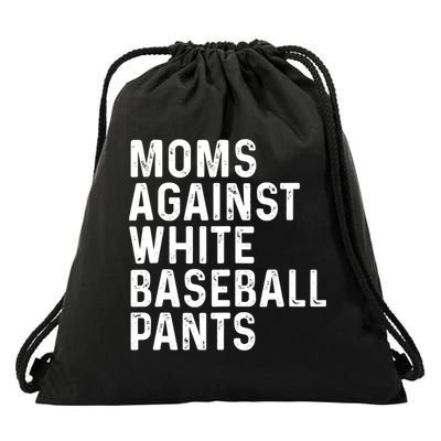 Moms Against White Baseball Pants Tank Top Drawstring Bag