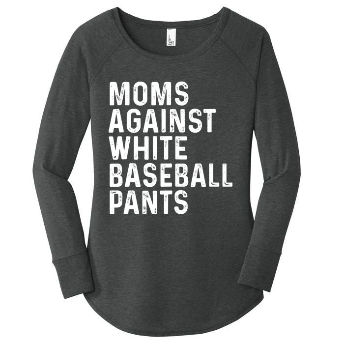 Moms Against White Baseball Pants Tank Top Women's Perfect Tri Tunic Long Sleeve Shirt