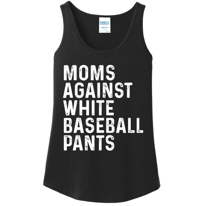 Moms Against White Baseball Pants Tank Top Ladies Essential Tank