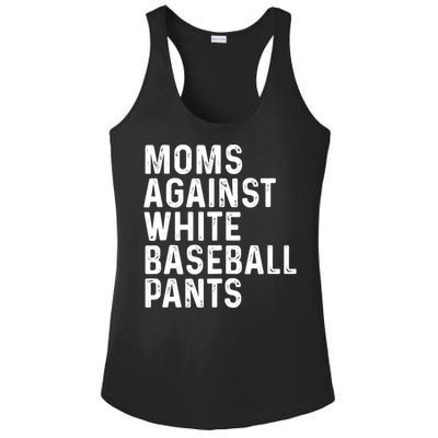 Moms Against White Baseball Pants Tank Top Ladies PosiCharge Competitor Racerback Tank