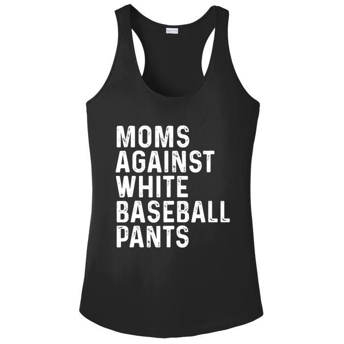 Moms Against White Baseball Pants Tank Top Ladies PosiCharge Competitor Racerback Tank