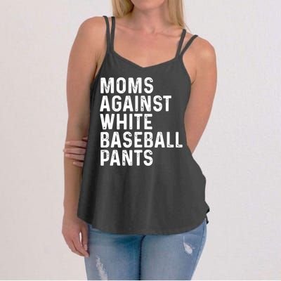 Moms Against White Baseball Pants Tank Top Women's Strappy Tank