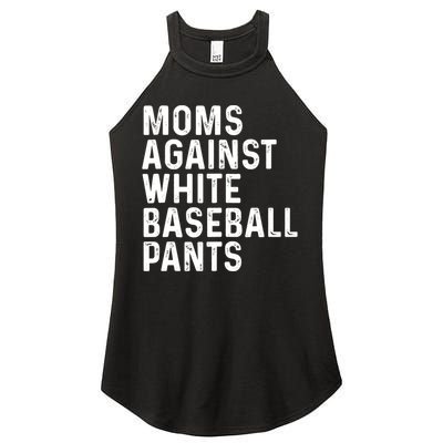 Moms Against White Baseball Pants Tank Top Women's Perfect Tri Rocker Tank