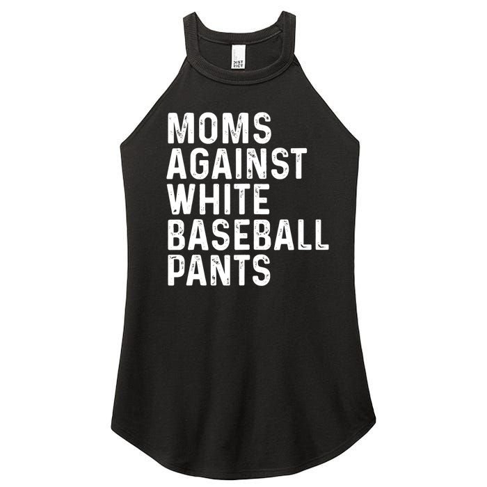 Moms Against White Baseball Pants Tank Top Women's Perfect Tri Rocker Tank