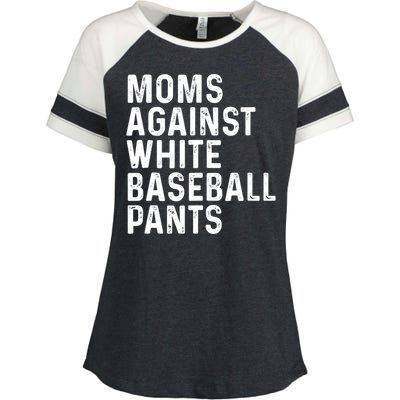 Moms Against White Baseball Pants Tank Top Enza Ladies Jersey Colorblock Tee