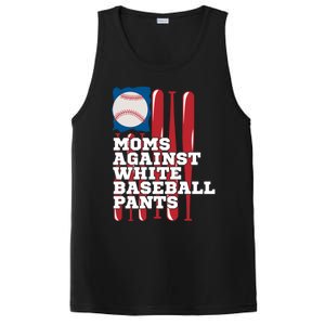 Moms Against White Baseball Pants Funny Baseball Mama Lover Gift PosiCharge Competitor Tank