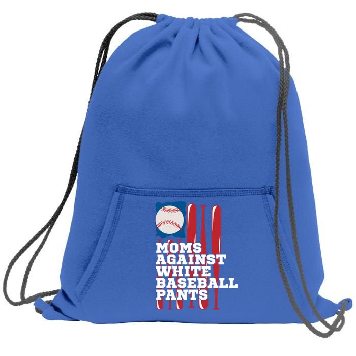 Moms Against White Baseball Pants Funny Baseball Mama Lover Gift Sweatshirt Cinch Pack Bag