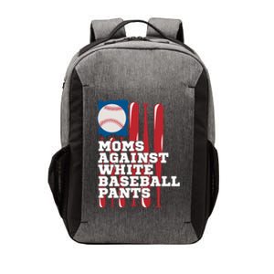 Moms Against White Baseball Pants Funny Baseball Mama Lover Gift Vector Backpack