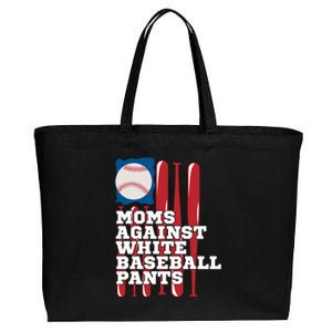 Moms Against White Baseball Pants Funny Baseball Mama Lover Gift Cotton Canvas Jumbo Tote