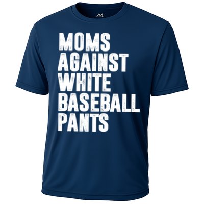 Moms Against White Baseball Pants Funny Cooling Performance Crew T-Shirt