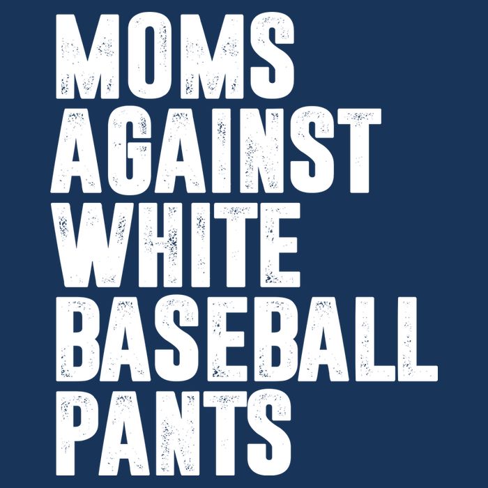 Moms Against White Baseball Pants Funny Drawstring Bag