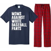 Moms Against White Baseball Pants Funny Pajama Set