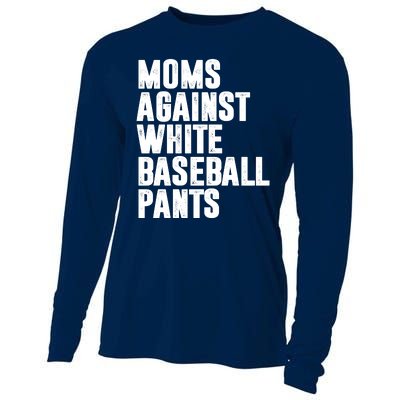 Moms Against White Baseball Pants Funny Cooling Performance Long Sleeve Crew