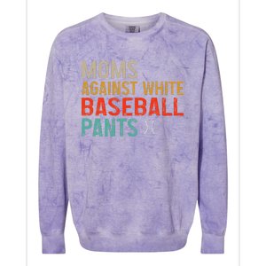 Moms Against White Baseball Pants Baseball Colorblast Crewneck Sweatshirt