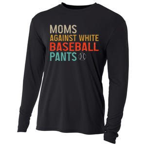 Moms Against White Baseball Pants Baseball Cooling Performance Long Sleeve Crew