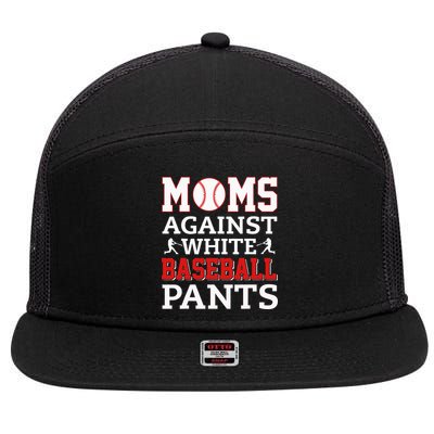 Moms Against White Baseball Pants Baseball season 7 Panel Mesh Trucker Snapback Hat