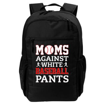 Moms Against White Baseball Pants Baseball season Backpack