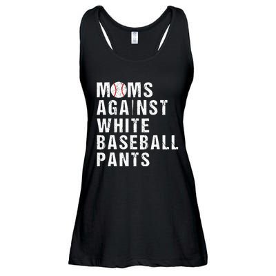 Moms Against White Baseball Pants Funny Baseball Mom Ladies Essential Flowy Tank