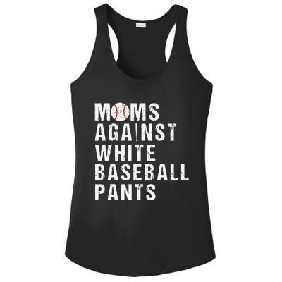 Moms Against White Baseball Pants Funny Baseball Mom Ladies PosiCharge Competitor Racerback Tank