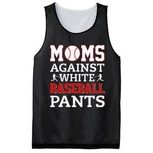 Moms Against White Baseball Pants Funny BaseBall Mom Mesh Reversible Basketball Jersey Tank